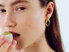 The Halo Oval Earrings