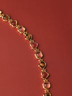 Valor multi-gem bracelet with tiger's eye and red agate beads on wrist — Winding Moonlight