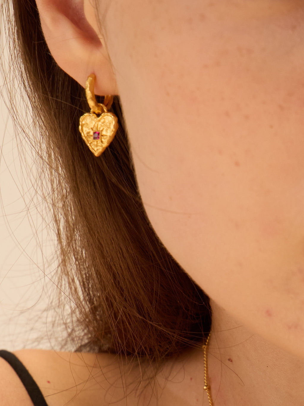 The Red Heart Earrings