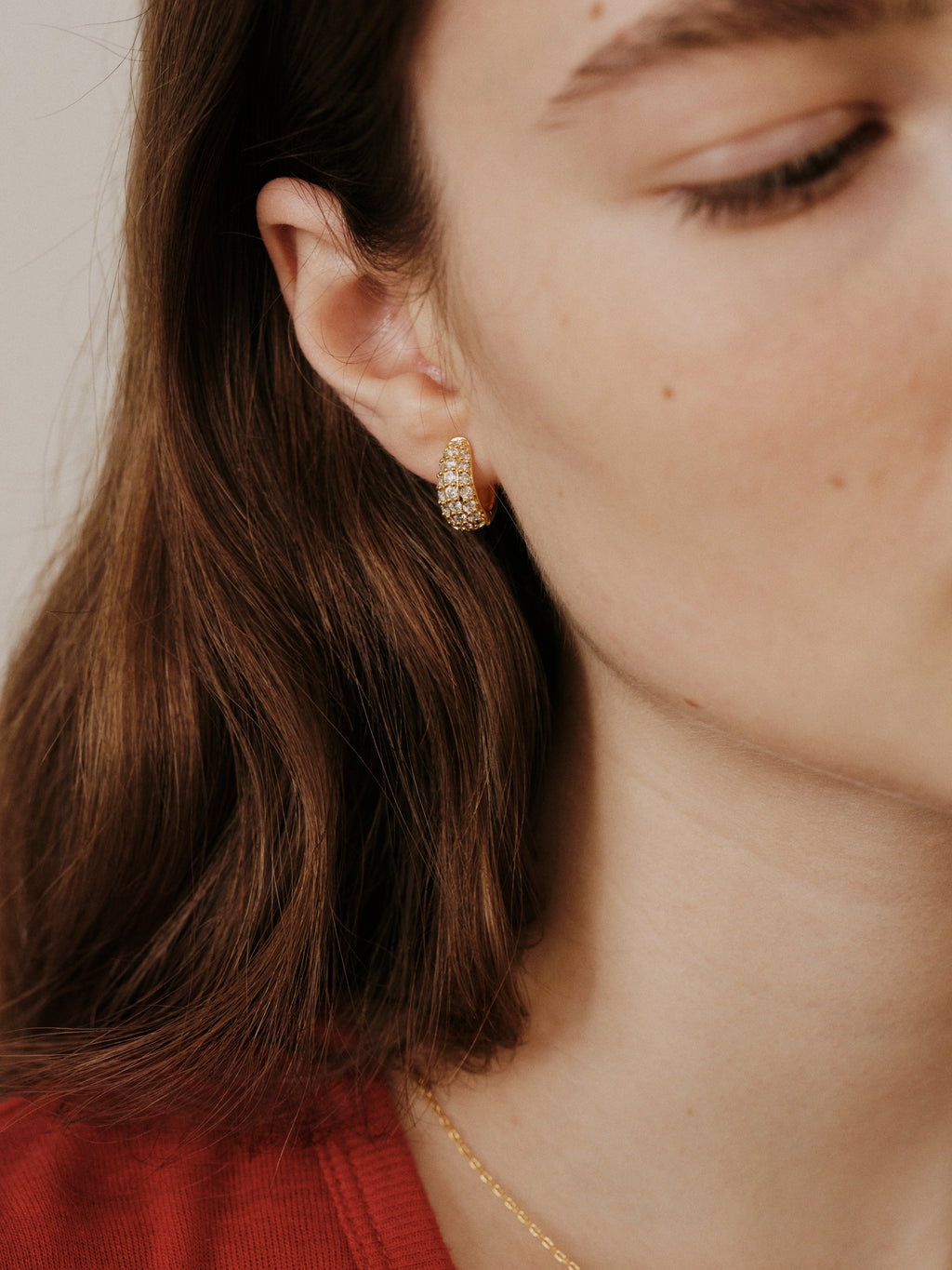 Art Deco Stellar Earrings with mixed-cut moissanite in gold and silver — Winding Moonlight