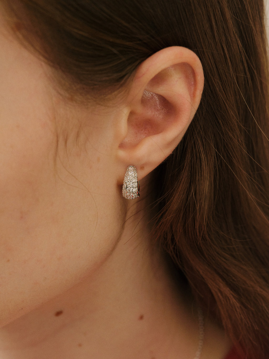 Art Deco Stellar Earrings with mixed-cut moissanite in gold and silver — Winding Moonlight