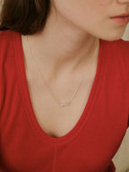 Art Deco Stellar Necklace with pavé moissanite pendant in gold or silver — Winding Moonlight
