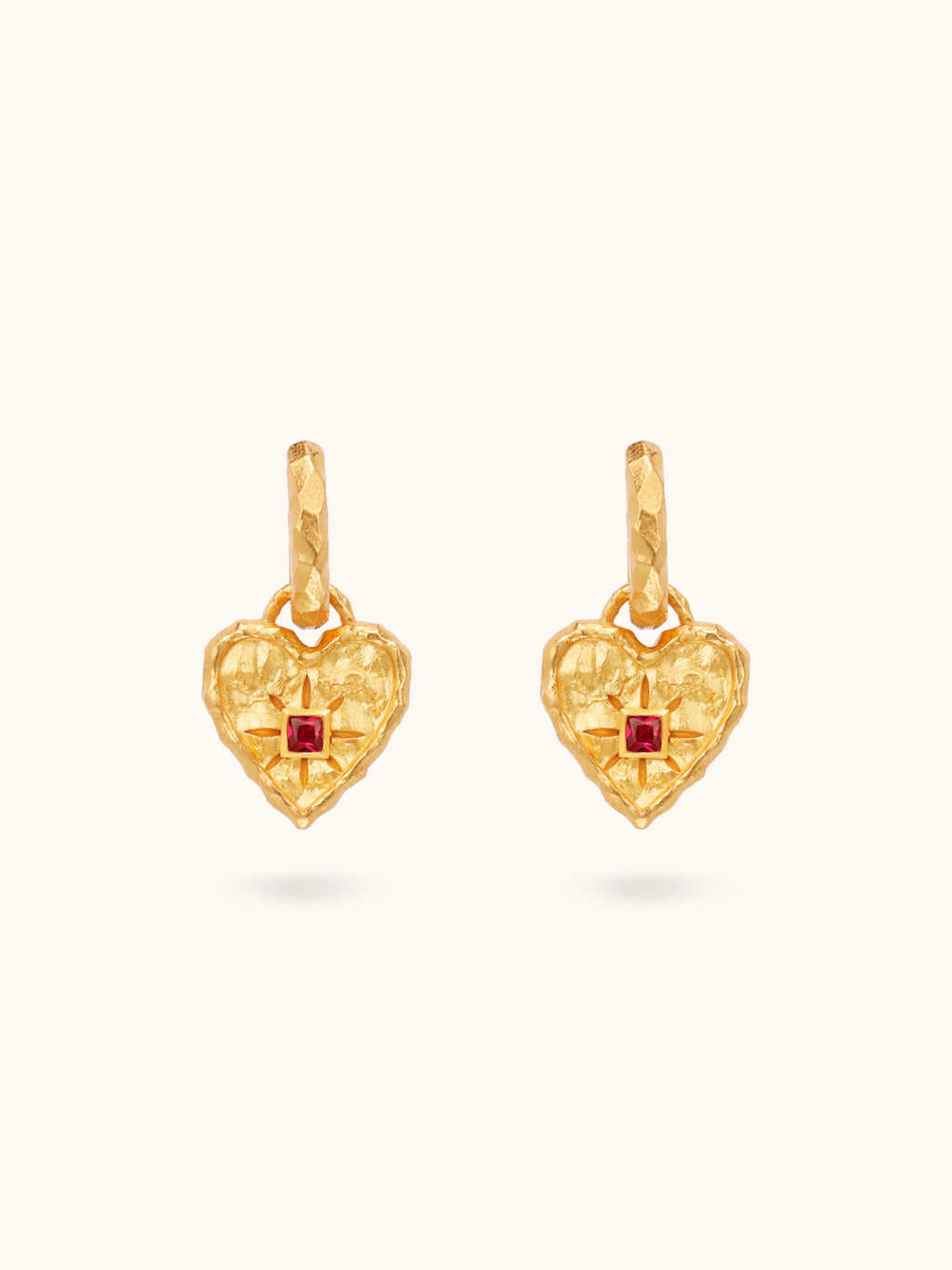 The Red Heart Earrings