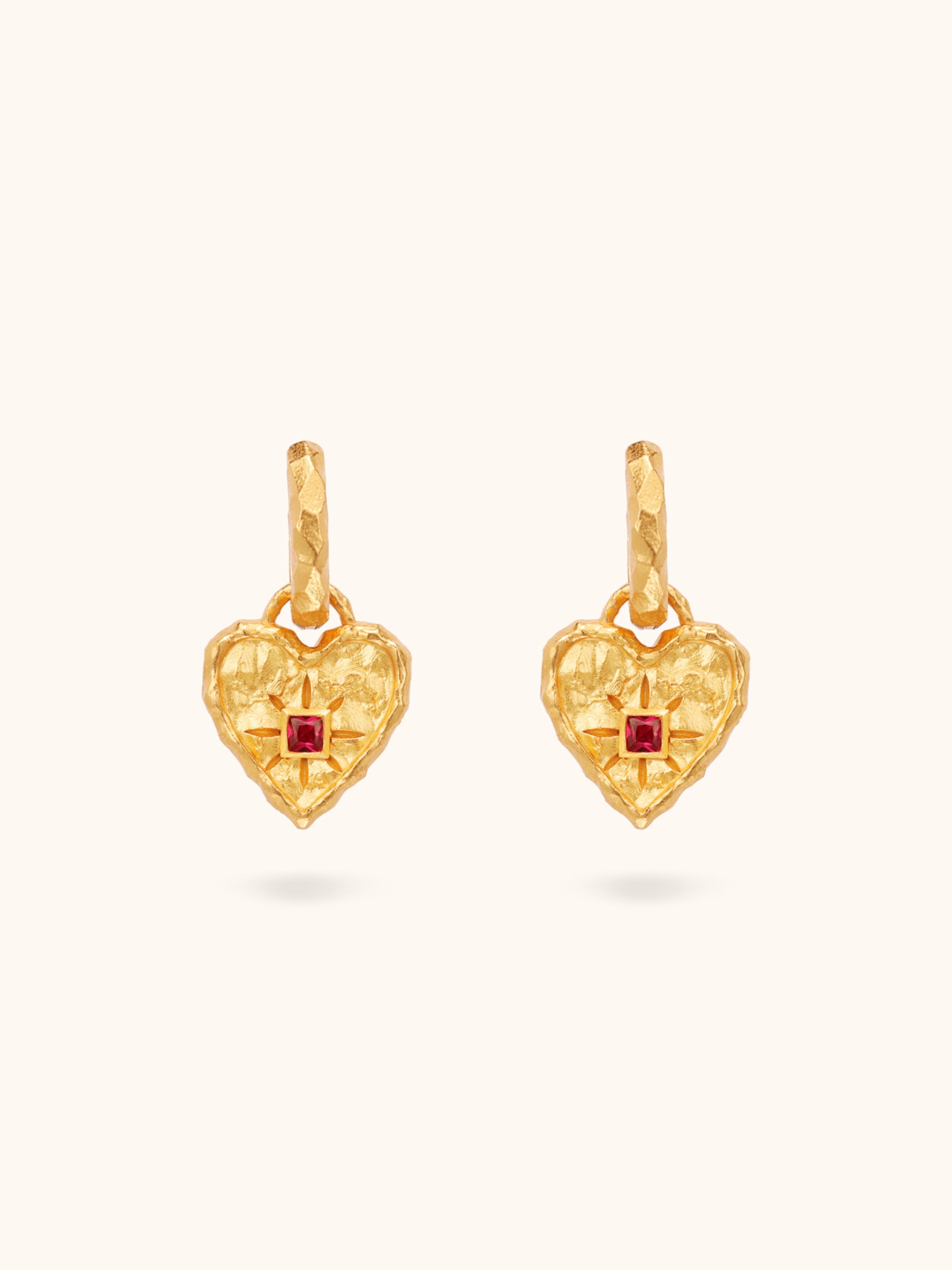 The Red Heart Earrings
